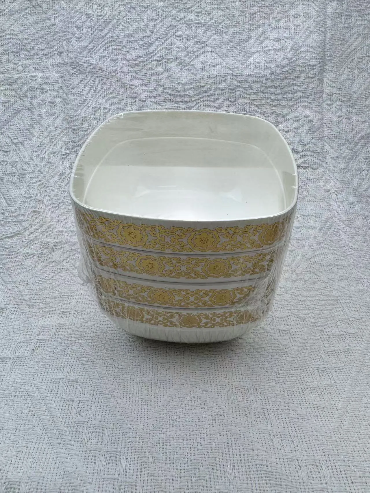 白色方形中号碗